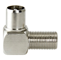 90° vinkel adapter <br> F-hun/IEC-han, FIA-01